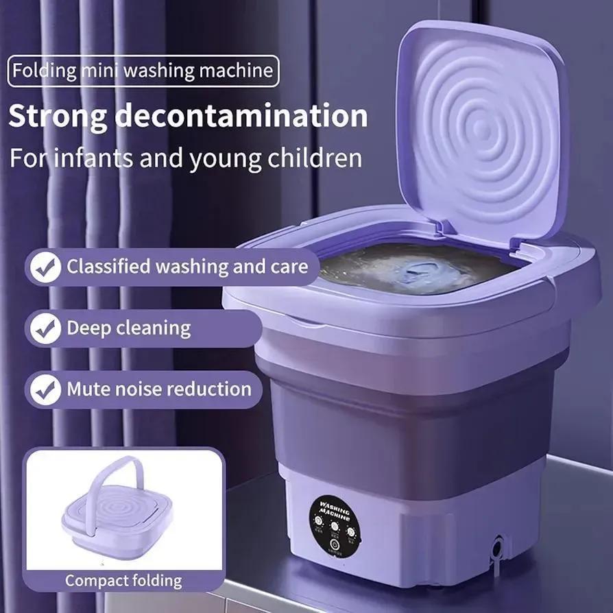 Mini Portable Folding Washing Machine 8.5L - Baby Clothes, Undergarments & Socks ke liye - 220V