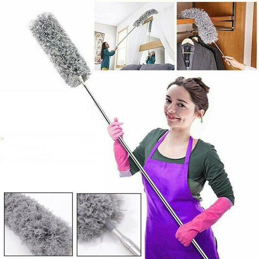 2M Extendable Microfiber Duster for Windows, Curtains & High Ceilings | No Ladder Needed