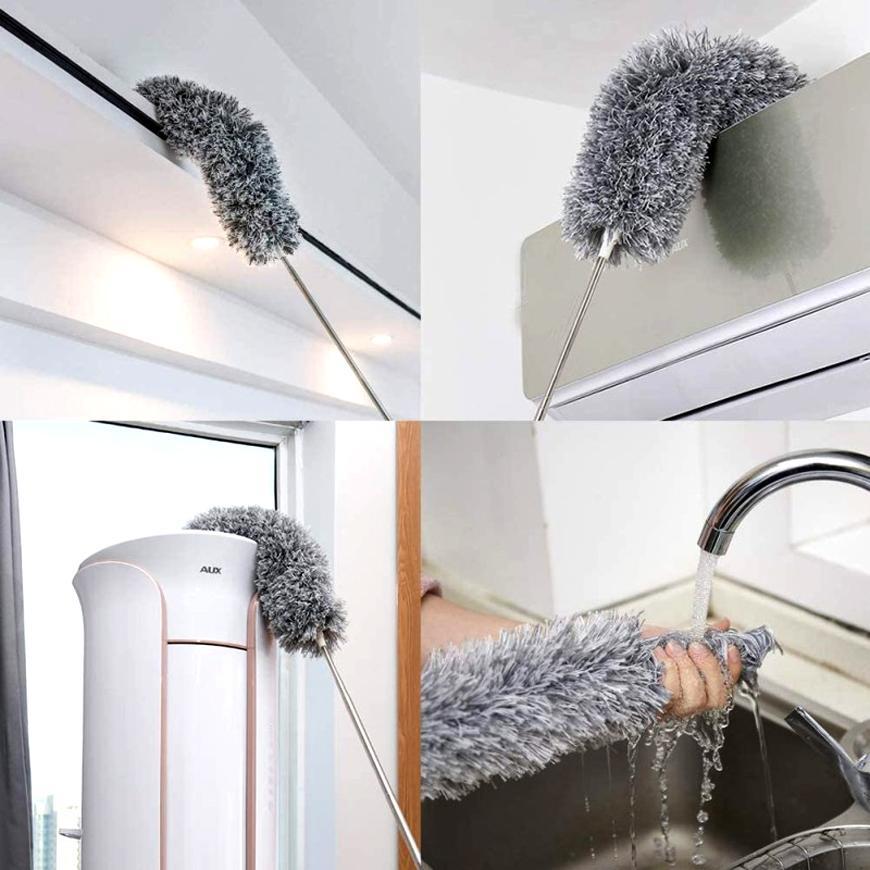 2M Extendable Microfiber Duster for Windows, Curtains & High Ceilings | No Ladder Needed