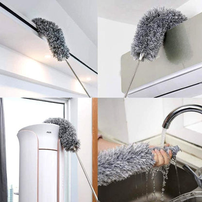 2M Extendable Microfiber Duster for Windows, Curtains & High Ceilings | No Ladder Needed