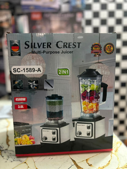 Silver Crest SC-1589 A German Technology 2-in-1 Commercial Blender & Grinder - Heavy Duty